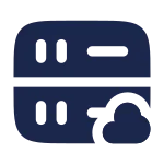 Server Square Cloud SVG Icon